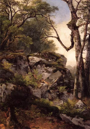 Woodland Scene by Asher B. Durand Oil Painting