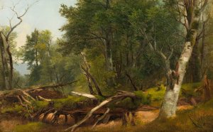 Forest Scene in the Catskills by Asher Brown Durand Oil Painting