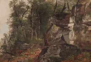 Trees on a Rocky Hillside Oil painting by Asher Brown Durand