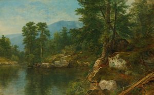 Woods By A River by Asher Brown Durand Oil Painting
