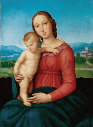 Madonna and Child by Associate Of Raphael Oil Painting