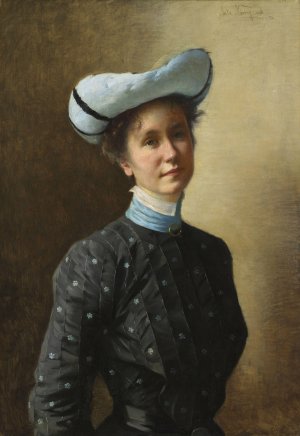 Portrait of a woman by Asta Norregaard Oil Painting