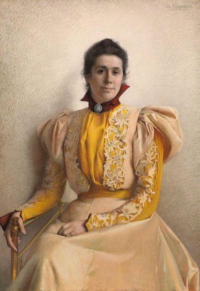 Main Product Photo of Portrait of Marthine Cappelen Hjort  Painting by Asta Norregaard