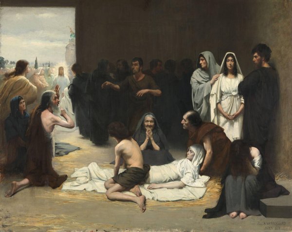 Waiting for Christ  by Asta Norregaard - Hand-Painted Oil Painting Reproduction