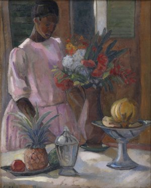 Rose Laying the Table by Astrid Holm Oil Painting