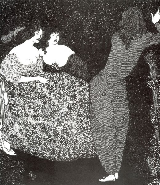 Main Product Photo of A Repetition of 'Tristan und Isolde' Painting by Aubrey Beardsley