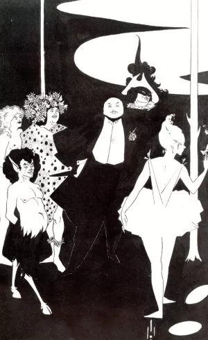 Design for the Frontispiece to 'Plays' by John Davidson by Aubrey Beardsley Oil Painting