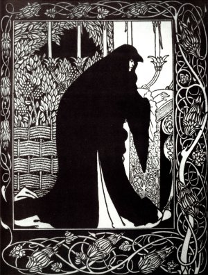 How Queen Guenever Made Her a Nun by Aubrey Beardsley Oil Painting