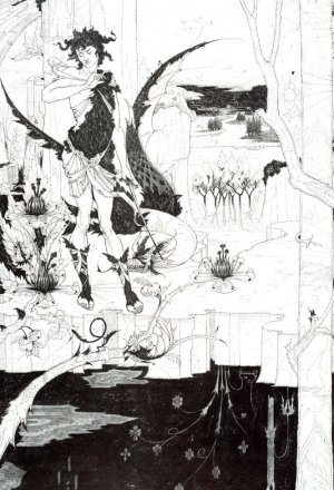 Illustration to 'Siegfried', Act II by Aubrey Beardsley Oil Painting