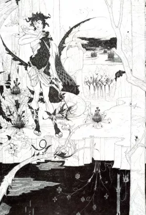 Illustration to 'Siegfried', Act II Oil painting by Aubrey Beardsley
