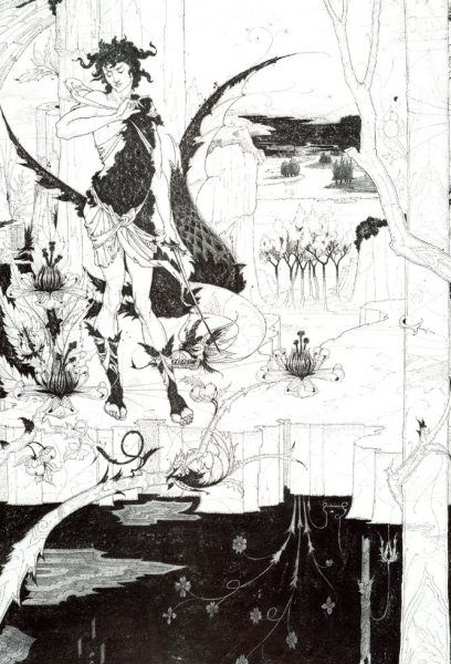 Main Product Photo of Illustration to 'Siegfried', Act II Painting by Aubrey Beardsley