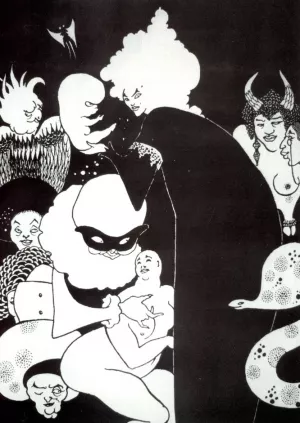 Lucians Strange Creatures painting by Aubrey Beardsley