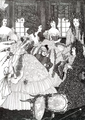 The Battle of the Beaux and the Belles Oil painting by Aubrey Beardsley