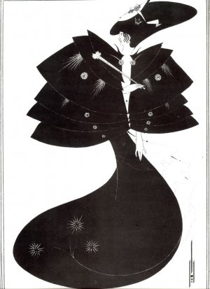 The Black Cape by Aubrey Beardsley Oil Painting
