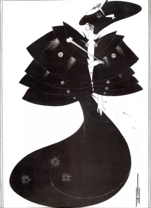 The Black Cape Oil painting by Aubrey Beardsley
