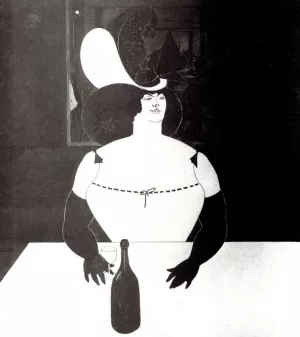 The Fat Woman painting by Aubrey Beardsley