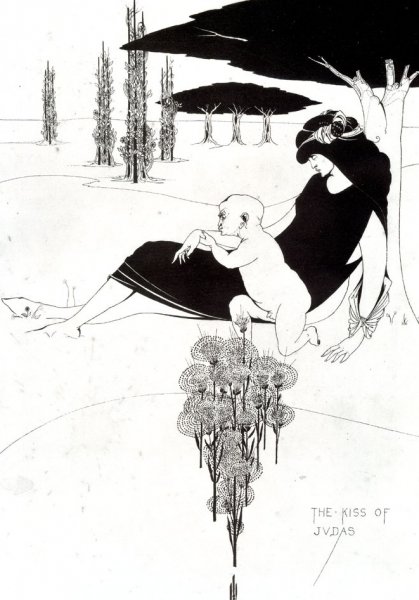 Main Product Photo of The Kiss of Judas Painting by Aubrey Beardsley