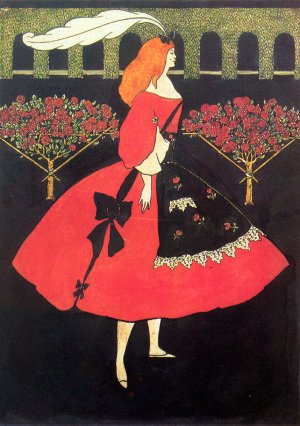 The Slippers of Cinderella by Aubrey Beardsley Oil Painting