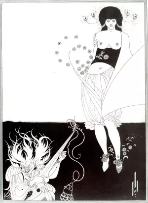 The Stomach Dance by Aubrey Beardsley - Oil Painting Reproduction