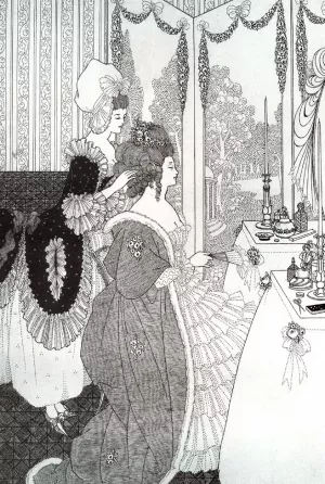 The Toilet Oil painting by Aubrey Beardsley