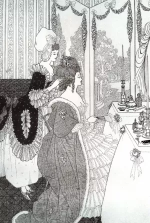 The Toilet by Aubrey Beardsley Oil Painting