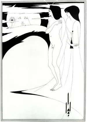 The Woman in the Moon by Aubrey Beardsley - Oil Painting Reproduction