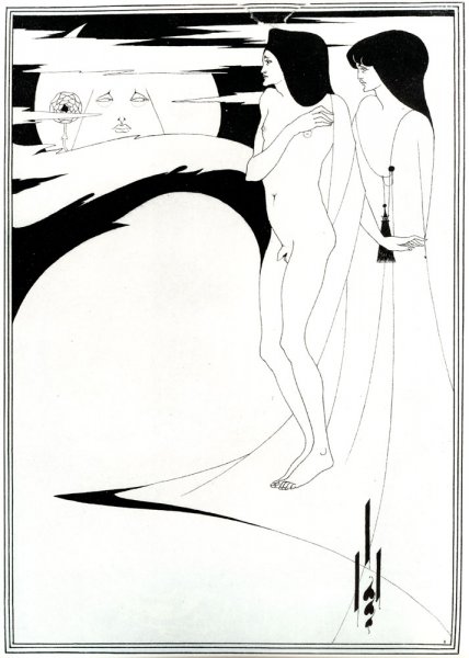Main Product Photo of The Woman in the Moon Painting by Aubrey Beardsley