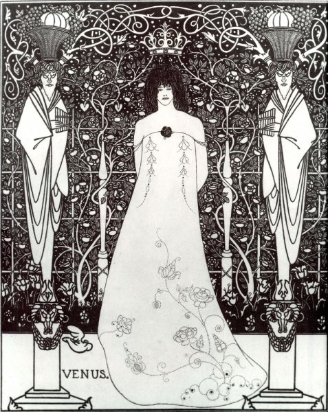 Main Product Photo of Venus between Terminal Gods Painting by Aubrey Beardsley