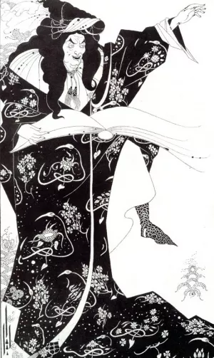 Virgilius the Sorcerer by Aubrey Beardsley - Oil Painting Reproduction