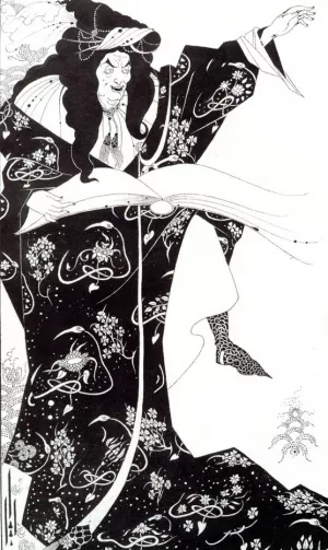 Virgilius the Sorcerer Oil painting by Aubrey Beardsley