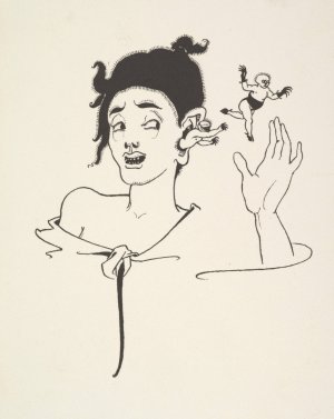 Grotesques by Aubrey Beardsley 2 by Aubrey Vincent Beardsley Oil Painting