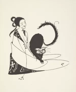 Grotesques by Aubrey Beardsley 4 by Aubrey Vincent Beardsley Oil Painting