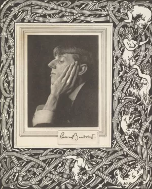 Grotesques by Aubrey Beardsley. Portrait Frontispiece by Aubrey Vincent Beardsley Oil Painting