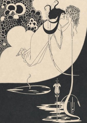Illustration to Salome by Oscar Wilde by Aubrey Vincent Beardsley Oil Painting