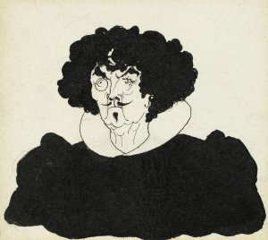Portrait of Whistler in Spanish 17th Century Costume by Aubrey Vincent Beardsley Oil Painting