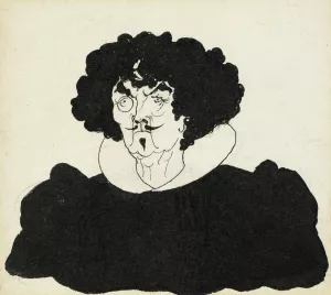 Portrait of Whistler in Spanish 17th Century Costume by Aubrey Vincent Beardsley Oil Painting