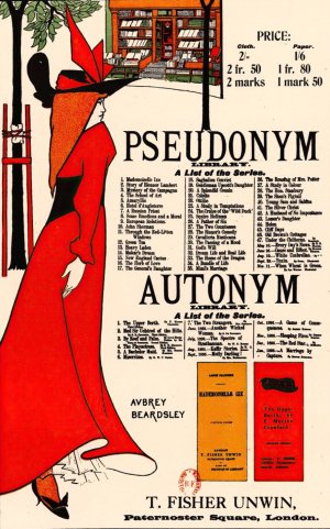 Pseudonym Library - Autonym Library by Aubrey Vincent Beardsley Oil Painting