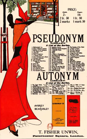 Pseudonym Library - Autonym Library by Aubrey Vincent Beardsley Oil Painting
