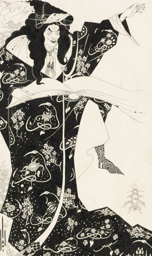 Virgilius the Sorcerer by Aubrey Vincent Beardsley Oil Painting