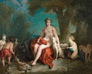 Diana Resting by Auger Lucas Oil Painting
