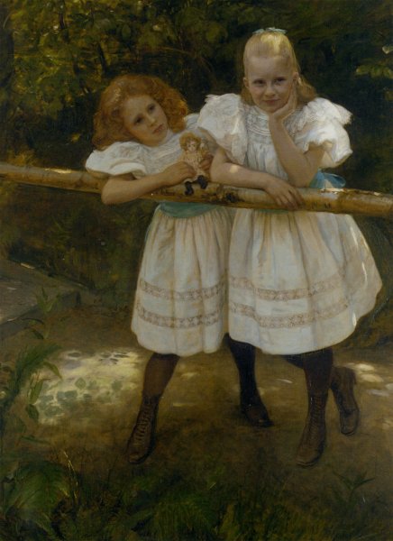 Faraway Thoughts by August Andreas Jerndorff - Hand-Painted Oil Painting Reproduction
