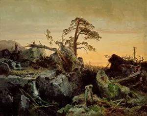 Landscape by August Cappelen Oil Painting
