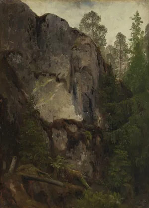 Study of a Ravine Oil painting by August Cappelen
