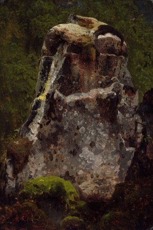Study of a Rock by August Cappelen Oil Painting