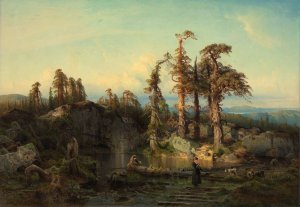 Tarn in Telemark by August Cappelen Oil Painting