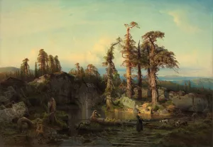 Tarn in Telemark by August Cappelen Oil Painting