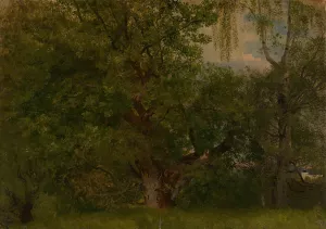 Wood near Ulefoss by August Cappelen Oil Painting