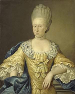 Adriana Johanna van Heusden, Wife of Johan Arnold Zoutman by August Christian Hauck Oil Painting