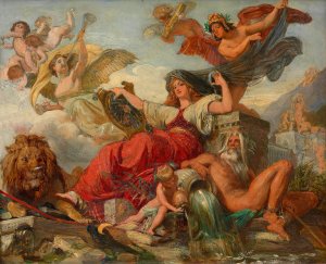 Allegorie auf die Stadterweiterung by August Eisenmenger Oil Painting