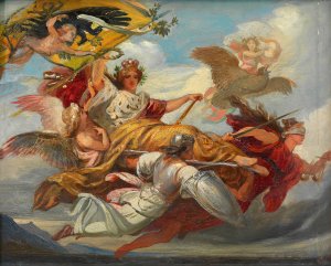 Apotheose der Austria by August Eisenmenger Oil Painting